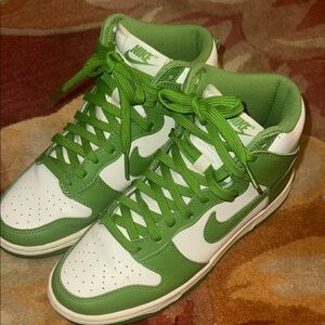LAST CHANCE-Nike Green and White Women’s Dunk High